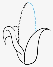 How To Draw Corn Cob - Draw Corn Easy, HD Png Download, Transparent PNG