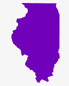 Black Illinois Outline Clipart , Png Download - Illinois Blue Map, Transparent Png, Transparent PNG