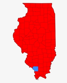 Illinois Pres Election Map 1972 - Illinois Map Blue, HD Png Download, Transparent PNG