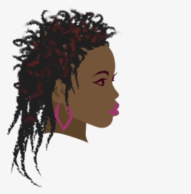 Afro black girl cartoon