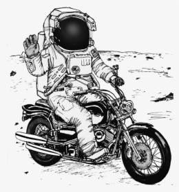 Spaceman - Spaceman On Motorcycle Png, Transparent Png, Transparent PNG