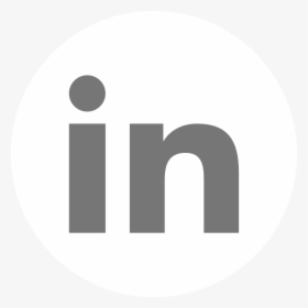 White Linkedin Icon Round, HD Png Download, Transparent PNG