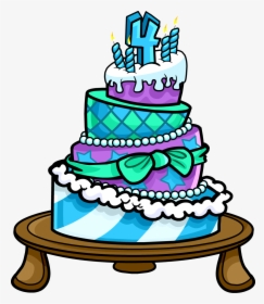 Happy Birthday Cake Png -fossil Clipart Cake - 4th Birthday Cake Png, Transparent Png, Transparent PNG