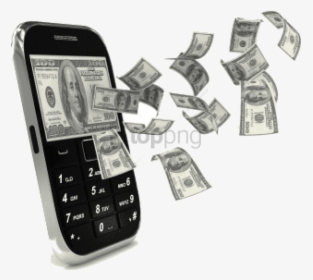 Free Number 1 Png Money - Money Coming Out Of Phone, Transparent Png, Transparent PNG