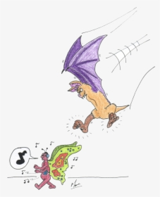 Bat And Moth Cartoon, HD Png Download, Transparent PNG