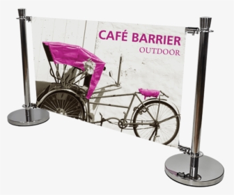 Cafe Barrier Indooroutdoor Banner Stand System Right - Indoor Barrier, HD Png Download, Transparent PNG