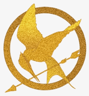 #bird #mockingjay #glitter #fire #gold #pin #hunger - Hunger Games Clipart, HD Png Download, Transparent PNG