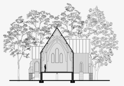 Rendering Of Church Cross-section - Sezione Marciapiede Dwg, HD Png Download, Transparent PNG