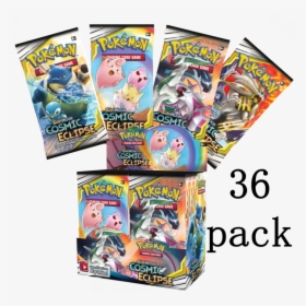 Box Packs - Pokemon Tcg Sun And Moon Cosmic Eclipse Booster Box, HD Png Download, Transparent PNG