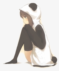 Anime Girl In Panda Hoodie, HD Png Download, Transparent PNG