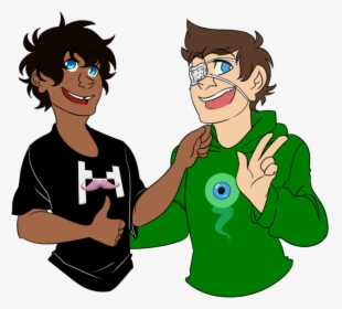Tiny Box Tim And Septiceye Sam - Septic Sam And Tiny Box Tim Human, HD Png Download, Transparent PNG