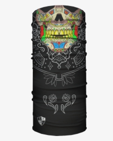 Calavera Candy Skull Face Shield Floral Skull Neck - Kahlúa, HD Png Download, Transparent PNG