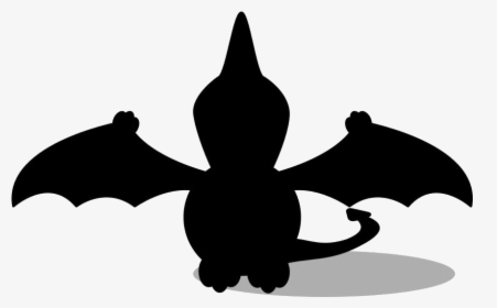 Fossils Png Silhouette Transparent Background - Cartoon Pterodactyl, Png Download, Transparent PNG