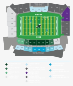 Football Priority Seating Donations - Yulman Stadium Seating Chart, HD Png Download, Transparent PNG