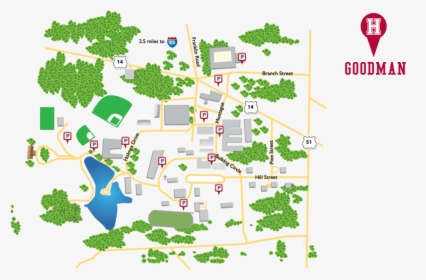 Goodman Map - Holmes Goodman Campus Map, HD Png Download, Transparent PNG