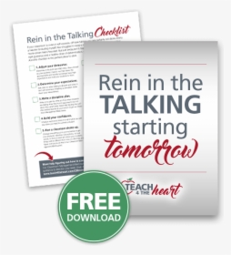 Rein In The Talking Starting Tomorrow - Flyer, HD Png Download, Transparent PNG