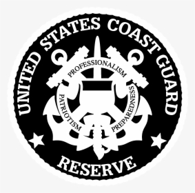 United States Coast Guard Reserve Logo Black And White - Emblem, HD Png Download, Transparent PNG