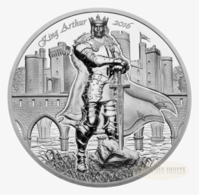 **free Shipping For Usa & Canada** King Arthur - Legends Of Camelot Silver 2 Oz Coin, HD Png Download, Transparent PNG