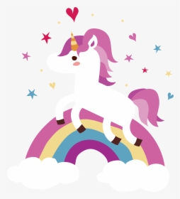 Unicorn Adobe Illustrator Computer File - Unicorn And Rainbow Png, Transparent Png, Transparent PNG
