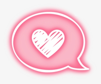 Message Heart Pink Overlay Tumblr Cute Kawaii Neon - Transparent Purple Aesthetic Sticker, HD Png Download, Transparent PNG