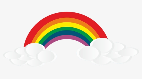 Png Rainbow With Clouds Transparent Rainbow With Clouds - Bahaghari Clipart, Png Download, Transparent PNG