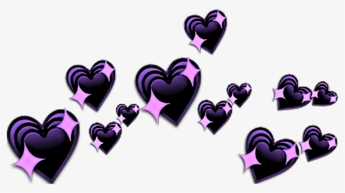 Kingdom Hearts Crown Png -photo Booth Hearts Png - Sparkle Black Emoji Heart, Transparent Png, Transparent PNG