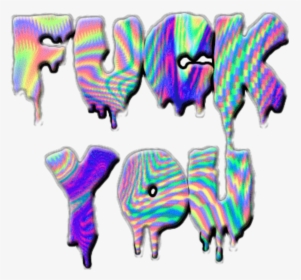 Pixel Pixelart Overlay Tumblr Aesthetic Vapor Wave - Fuck You Colorful, HD Png Download, Transparent PNG