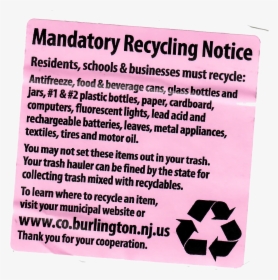 Mandatory Recycling Service - Recycling Should Be Mandatory, HD Png Download, Transparent PNG