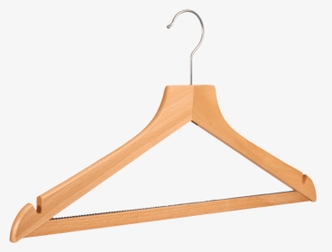 Wooden Clothes Hanger - Clothes Hanger, HD Png Download, Transparent PNG