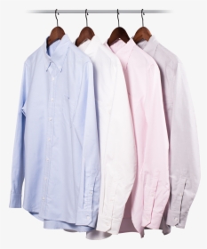 Row Of Oxford Shirts On Hangers - Clothes On Hangers Png, Transparent Png, Transparent PNG