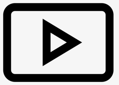 White Rectangle Button Png - Youtube Logo Outline Png, Transparent Png, Transparent PNG