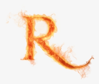 R Fire Png - Burning Letter R, Transparent Png, Transparent PNG