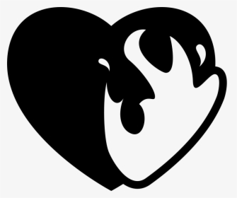 Heart On Fire - Heart On Fire Icon, HD Png Download, Transparent PNG