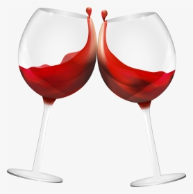 Wine Glasses Clipart Many Interesting Cliparts - Happy Birthday Wine Theme, HD Png Download, Transparent PNG