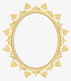 Golden Gold Frame Frame Borders Border Round Circle, HD Png Download, Transparent PNG