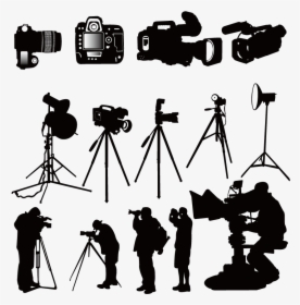 Photographer Photography Silhouette Clip Art - Free Vector Camera Silhouettes, HD Png Download, Transparent PNG
