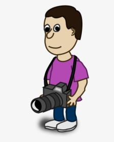 Photography Kid Photographer Clipart 2 Image - Cartoon Character With Camera, HD Png Download, Transparent PNG