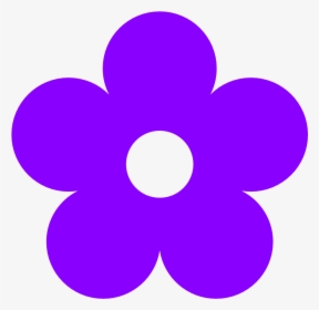 Violet Flower Clip Art - Colored Flower Clip Art, HD Png Download, Transparent PNG