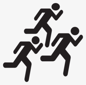Running Stick Figure - People Running Icon Png, Transparent Png, Transparent PNG