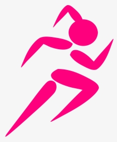 Runner Clipart Stick Figure - Stick Figure Running Girl, HD Png Download, Transparent PNG