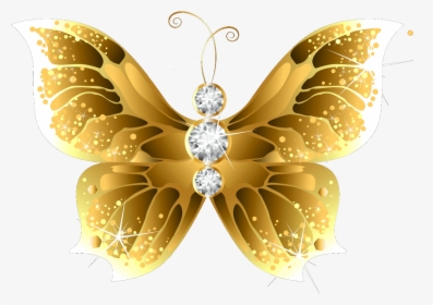 Golden Butterfly In Png, Transparent Png, Transparent PNG