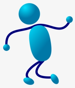 Stick Man, Blue, Man, Step, Run, Figure, Cartoon - Transparent Blue Stick Figure Png, Png Download, Transparent PNG