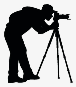 Ftestickers Silhouette People Man Photographer Photo - Camera With Tripod Png, Transparent Png, Transparent PNG
