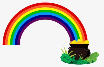 Notes From A Novice Primary Music Leader - Cartoon Rainbow With Pot Of Gold, HD Png Download, Transparent PNG