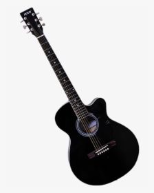 Acoustic Guitar Images Black And White, HD Png Download, Transparent PNG