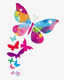 Clip Art Colorful Butterfly, HD Png Download, Transparent PNG