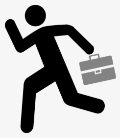 Stick Person Running Briefcase Free Picture - Stickman With Briefcase Png, Transparent Png, Transparent PNG