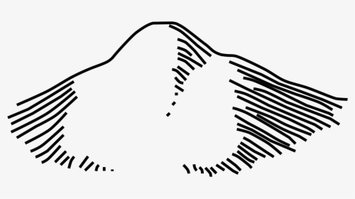 Mountain Black And White Hills Clipart Black And White - Symbol For Mountains On A Map, HD Png Download, Transparent PNG