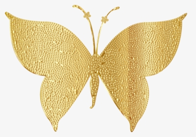 Gold Tiled Butterfly Clip Arts - Transparent Background Gold Butterfly Png, Png Download, Transparent PNG