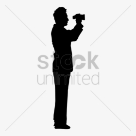 Silhouette Of A Man With Binoculars Vector Image - Chrysler Building Vector Line, HD Png Download, Transparent PNG